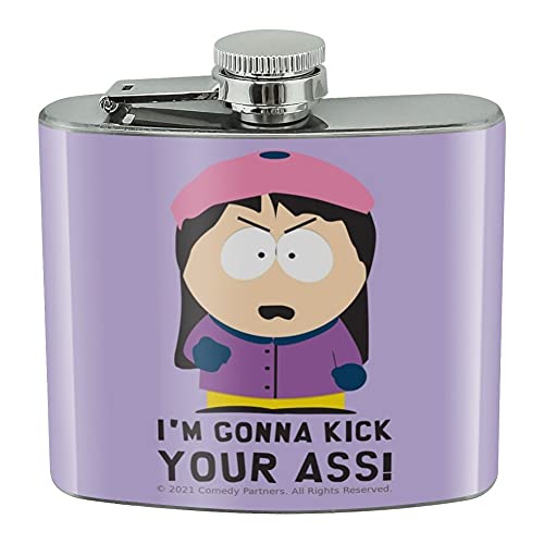 South Park Wendy Kicks A** Stainless Steel 5oz Hip Drink Kidney Flask