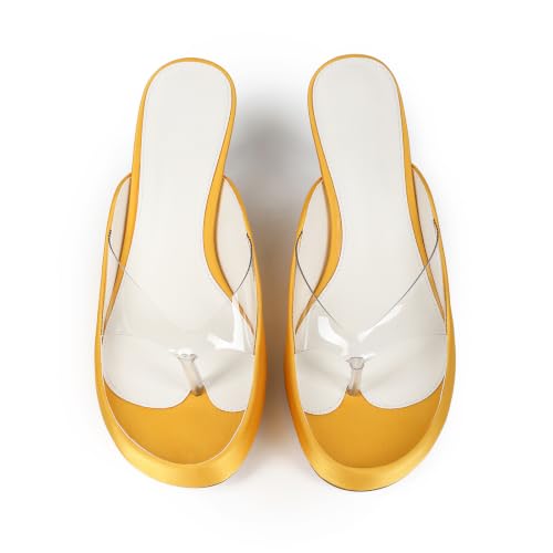 CAGLGLZ Women Clear Jelly Kitten Heel Thong Sandals Open Toe Flip Flops by CAGLGLZ - Used condition - Image 6