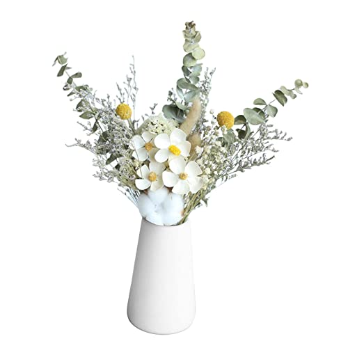 Ramo de Flores Secas con Hojas de Eucalipto y Violetas Blancas miniatura 1