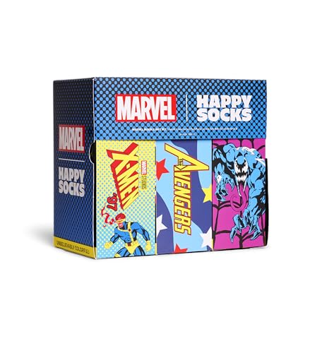 Happy Socks MARVEL Collectors 9-Pack Gift Set Baumwolle Socken Unisex Schwarz 41-46