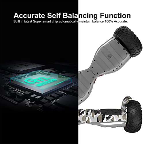 GeekMe Elektrische scooter All Terrain zelfbalancerende scooter, met krachtige led-motorverlichting, bluetooth-app voor… - Afbeelding 7