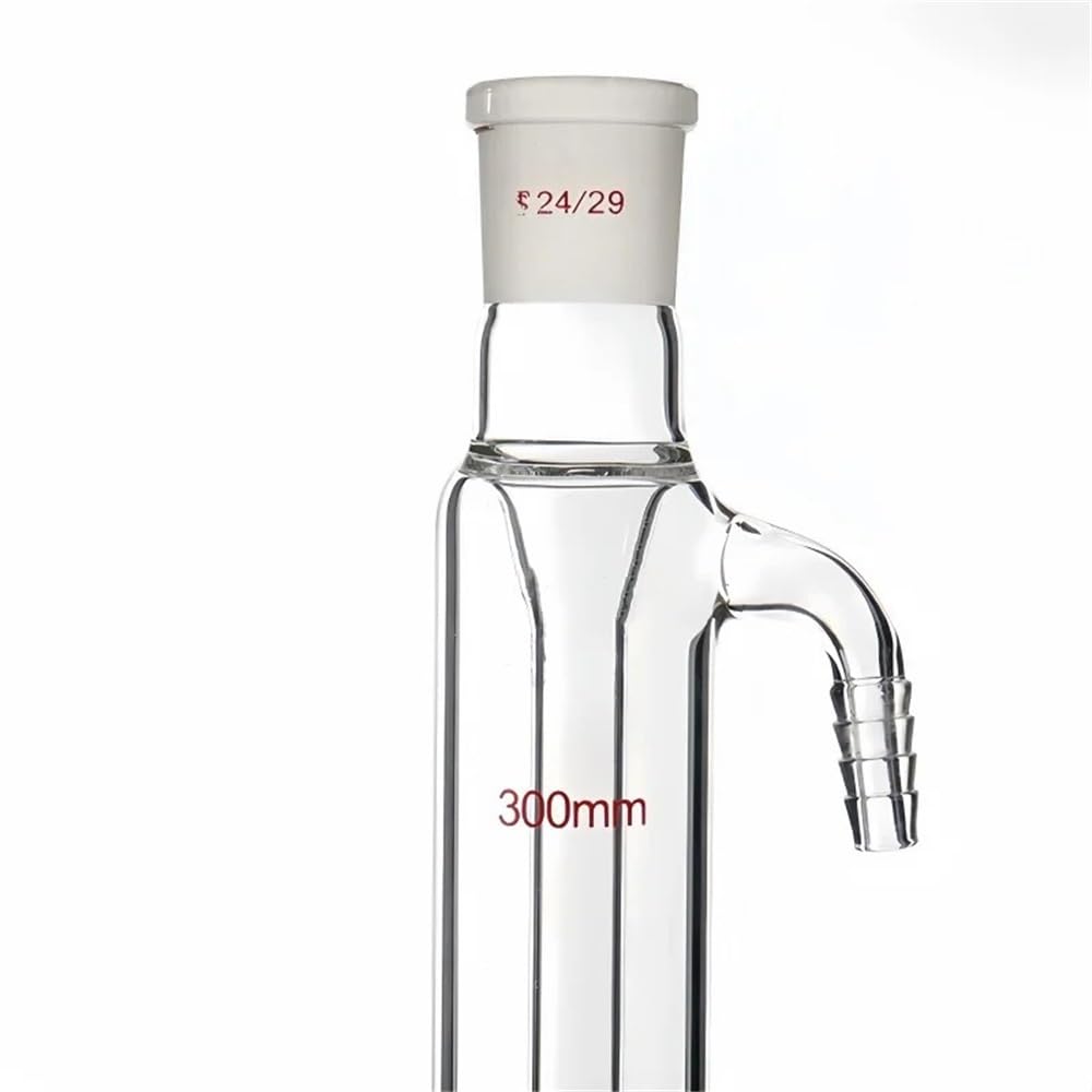 Borokrzemowa kolumna kondensatorowa prosta 300-600 mm, połączenie 14-29 x 2, kondensator rurowy z przyłączem do eksperymentów (H300 x 19 x 19 mm)