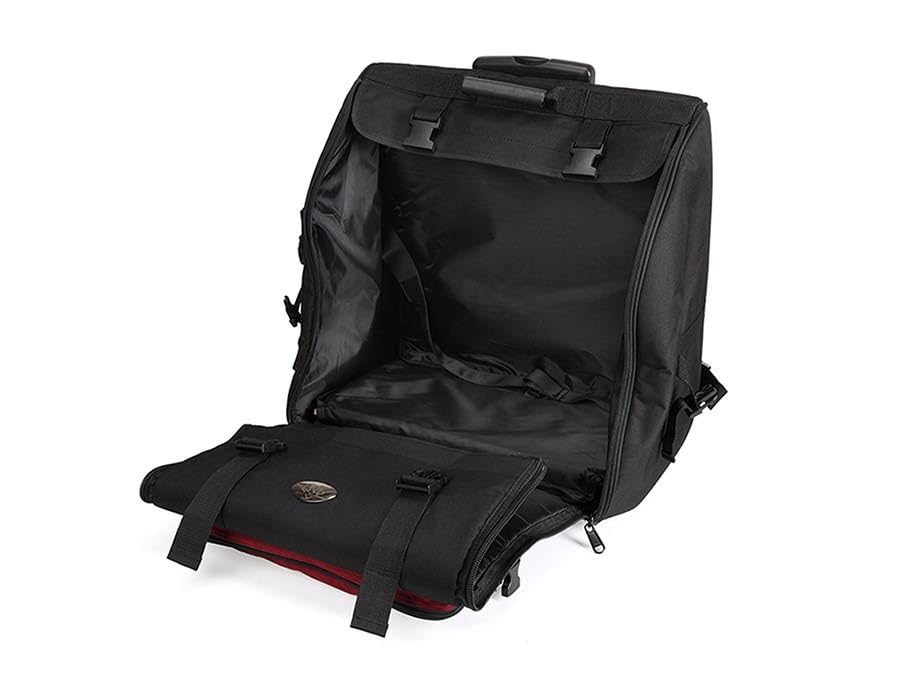 Akkordeontrolley 48 Bass Transportkoffer mit Rollen und Griff, robust, leicht