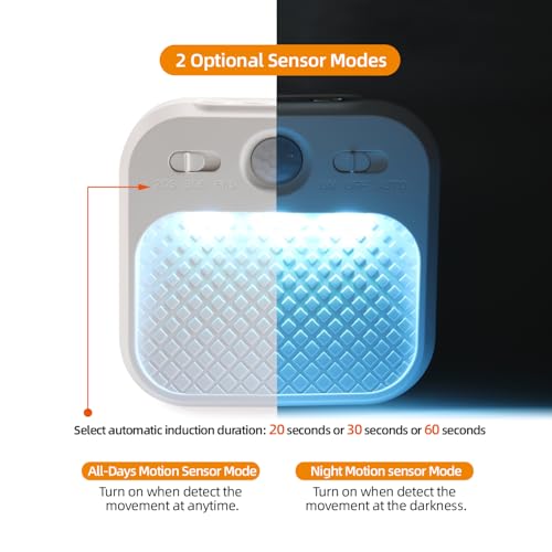 Image of DAMI Led Night Light with Motion Detector 2 Pack, Cabinet Light Dimmable with Timer Function, Staircase Lighting RGBW, Hallway Light Rechargeable 600mAh for Children's Room