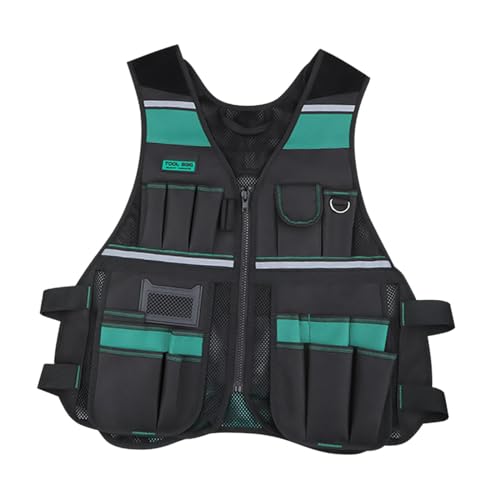 Electrician Tool Vest Multi Pocket Waterproof Heavy Duty Convenient Vest Styles Tool Bag Storage Bag Holder for Construction