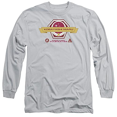 Sons of Gotham Star Trek Kobayashi Maru Men's Long Sleeve T-Shirt Charcoal