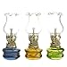 Price comparison product image Purism Style - (4 inch / 10 cm) Height Glass Kerosene Oil Lamp Lantern- Set of 3