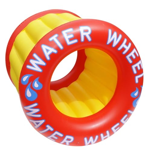 Inflatable Yellow Water Wheel Swimming Pool Float, 14-Inch