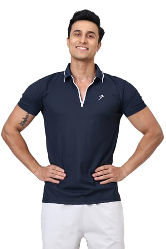 Image of FUAARK Men Stride Slim Fit Polo Tshirt in Premium Pique Fabric