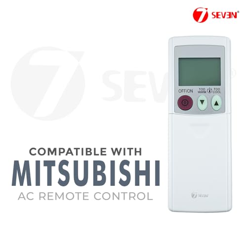 Image of 7SEVEN Compatible with Mitsubishi Electric AC Remote KD06ES Model 56A Suitable for Split, Cassette and Window Air Conditioner - Match Exisiting Remote Key by Key for Better Performance