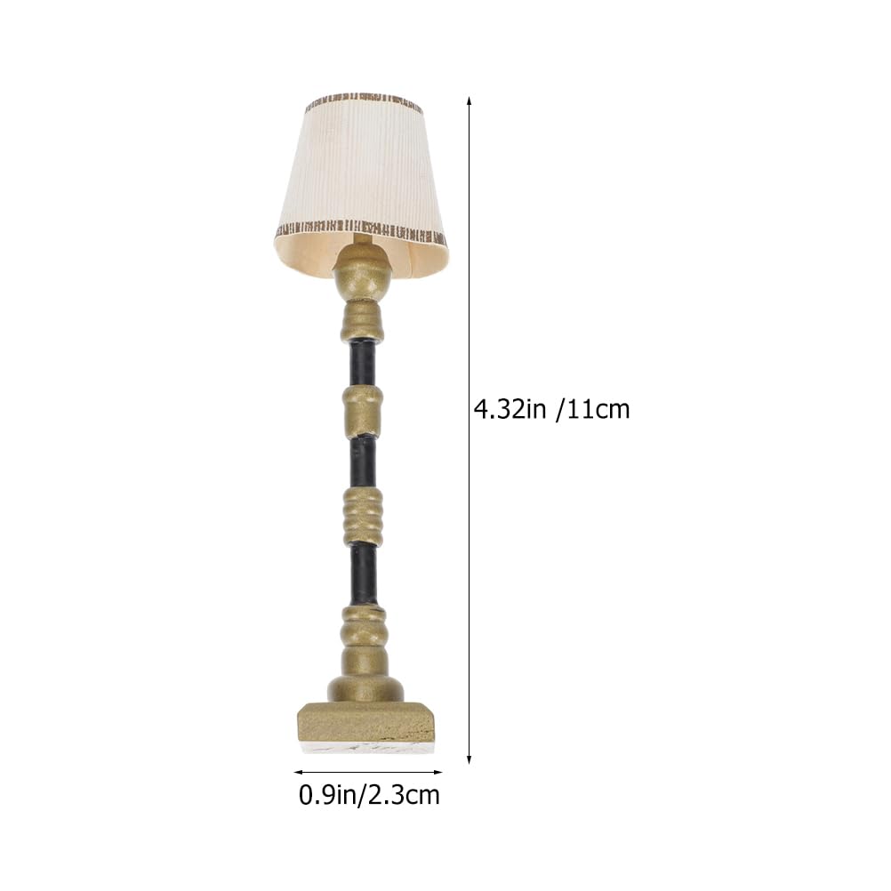 MAGICLULU 2Pcs Miniature Dollhouse Floor Lamp Miniature Furniture Light Furniture for Dolls House Light Accessories 0.9 x 4.32 Inch