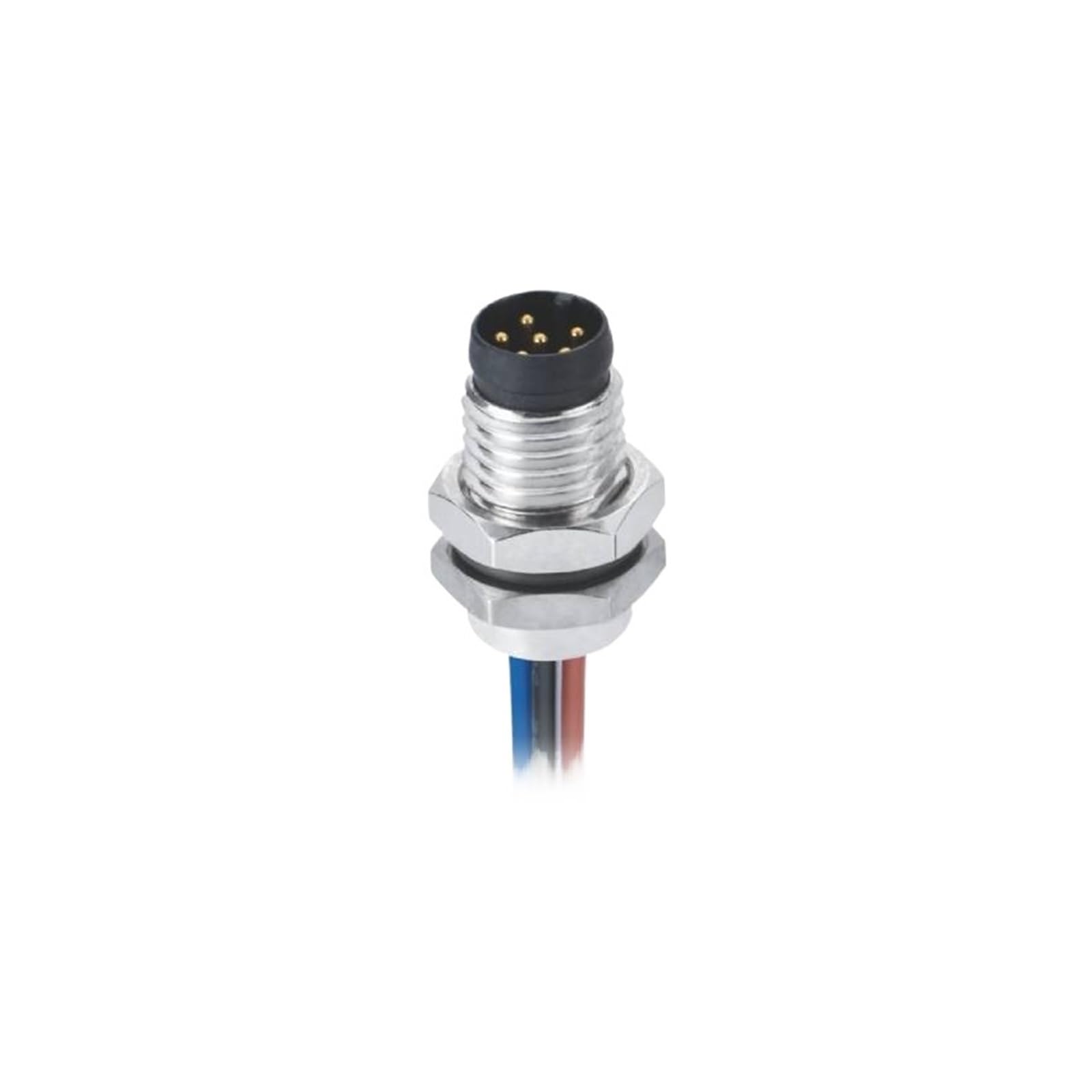 Conector M8 macho de 6 pines impermeable que evita errores de conexión