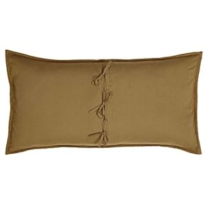 Vhc brands stratton primitive king sham tan appliqued cotton star hand quilted rectangle bedroom decor  urban country home decor