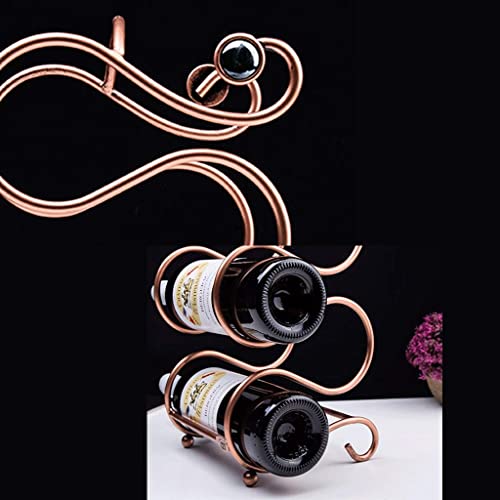 Soporte de vino metálico para mesa para 4 botellas miniatura 6