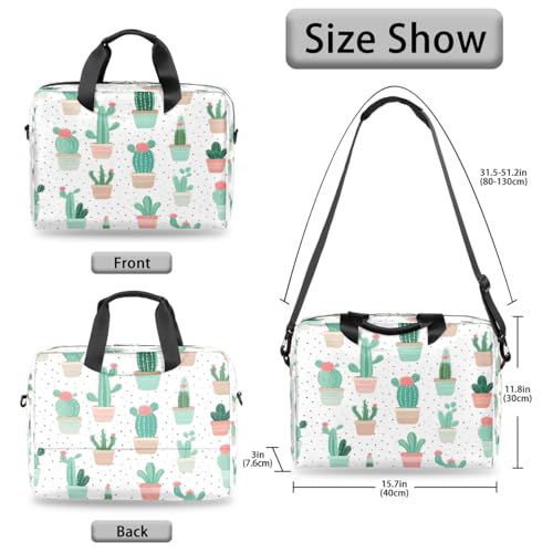 Cute Cactus Polka Dot Maletín para Portátil 16 Pulgadas miniatura 5