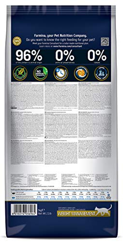 Farmina N&D Quinoa Weight Management Cat Food | Grain-Free | Lamb, Quinoa, Broccoli & Asparagus | Supports Healthy Weight | for Adult Cats | 5kg