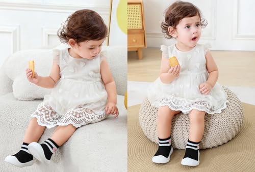 Image of Baby Sock Shoes Toddler Walking Slippers with Soft Rubber Sole