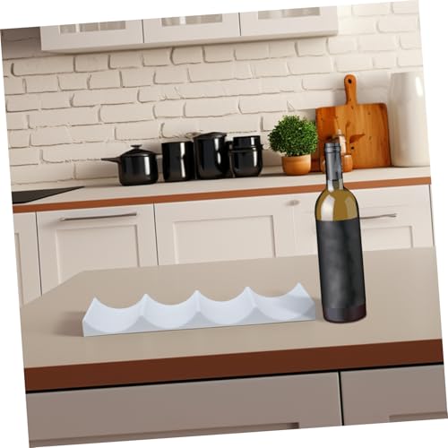 Soporte para botellas de vino plástico resistente 4 botellas miniatura 4