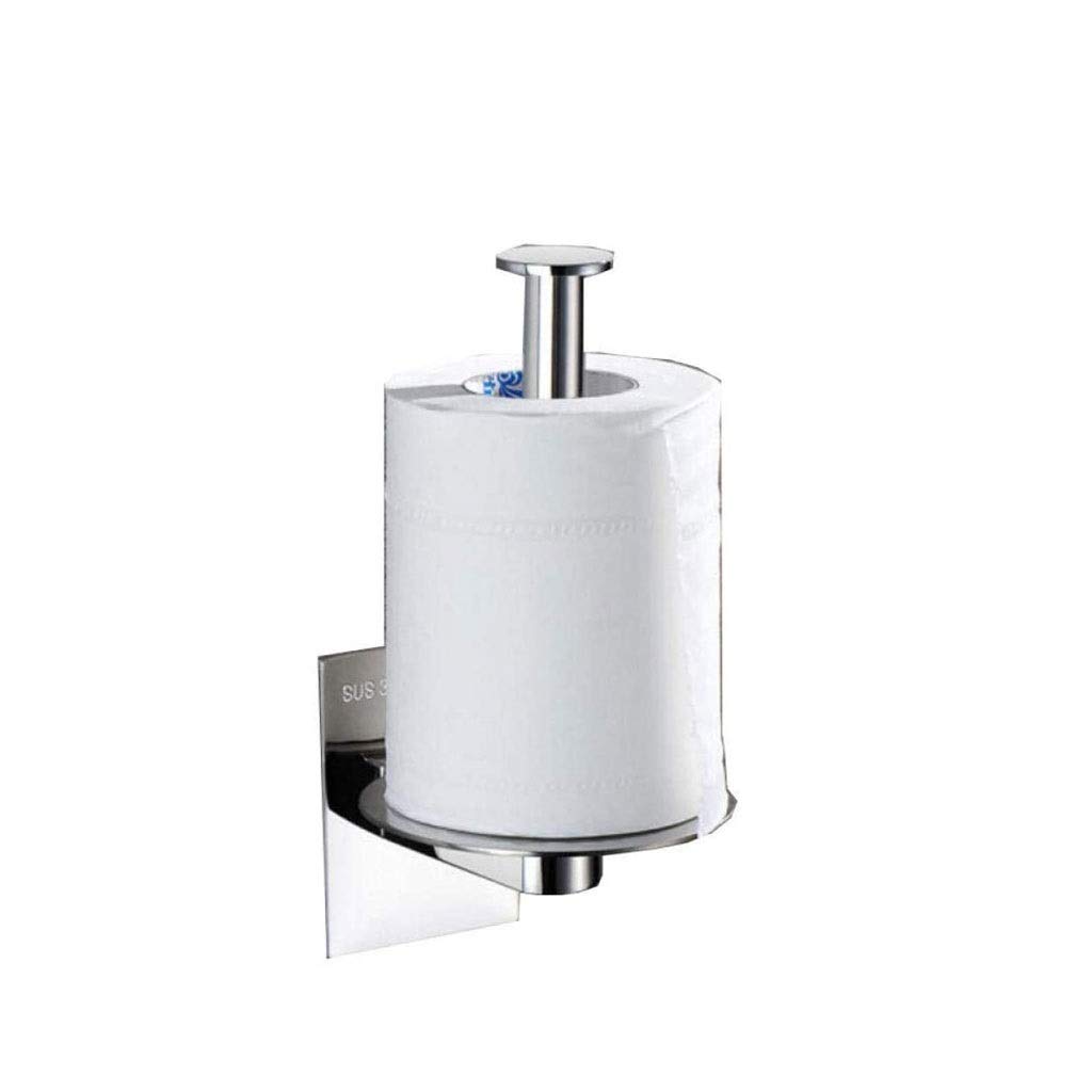 Supporto di Carta igienica, Porta Rotolo di Carta in Acciaio Inox Verticale portasciugamani Bagno Rack for Bobine di Carta
