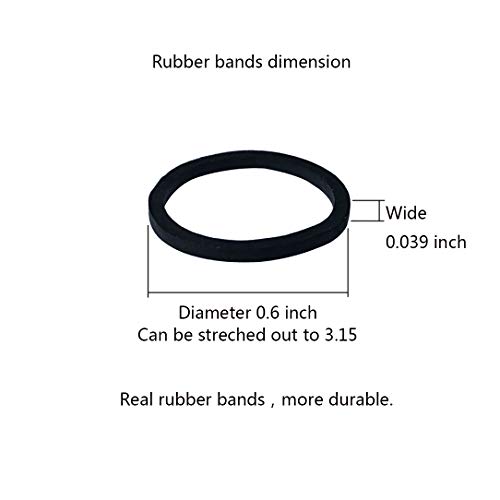 1200 Pcs Black Rubber Bands，Mini Hair Rubber Bands, Rubber Hair Ties, for Kids Hair, Braids Hair, Wedding Hairstyle and More by Aivwis (Diameter 15 mm, Black) - Thumbnail 2