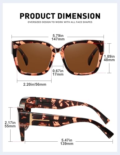 MEETSUN Oversized Fit Over Glasses Sunglasses for Women Men Large Trendy Polarized Sunglasses for Driving UV Protection3
