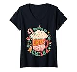 Photo Gallery donna running on coffee retro boho christmas cheer latte vintage maglietta con collo a v Photo Gallery donna running on coffee retro boho christmas cheer latte vintage maglietta con collo a v