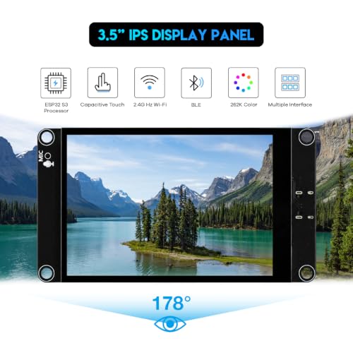Hosyond ESP32-S3 Touchscreen Module, 3.5" 240x320 IPS LCD EPS32 Display with WiFi Bluetooth Capacitive Touch Screen for Arduino IoT Projects - Image 3