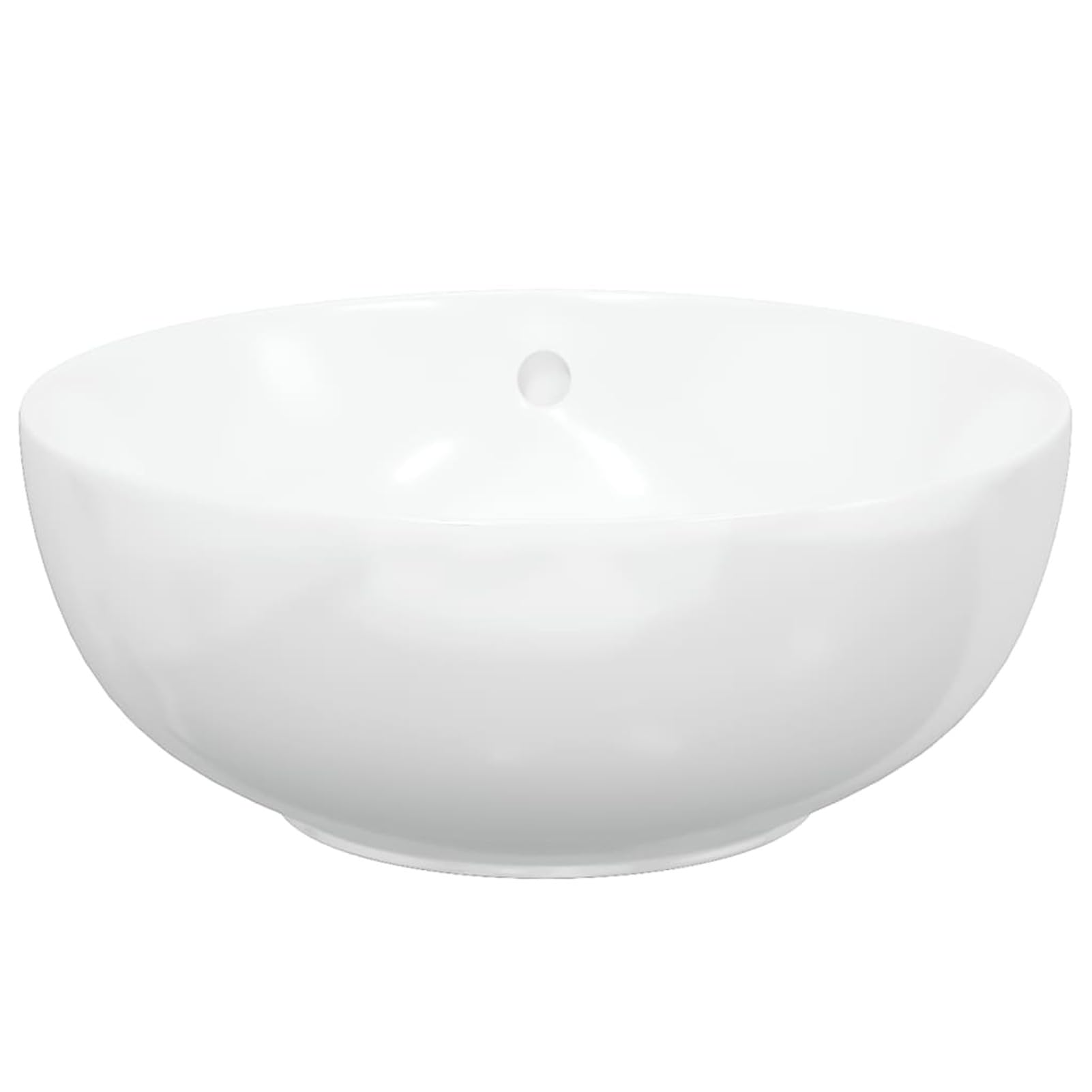 Lavabo Redondo cerámica Blanco 44x17 cm Encimera BañO Lavabo Suspendido