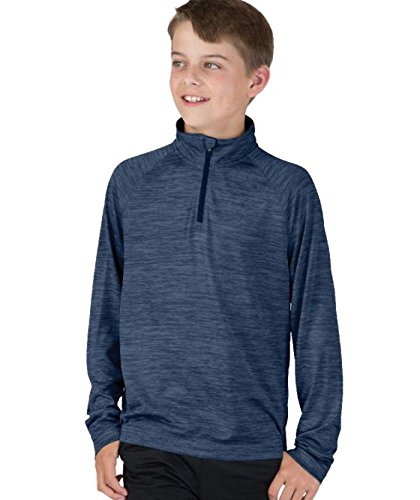 Charles River Apparel Kids' Big Space Dye Performance Quarter Zip Pullover