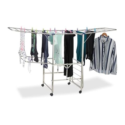 Relaxdays XXL Portable Clothes Drying Rack Cover