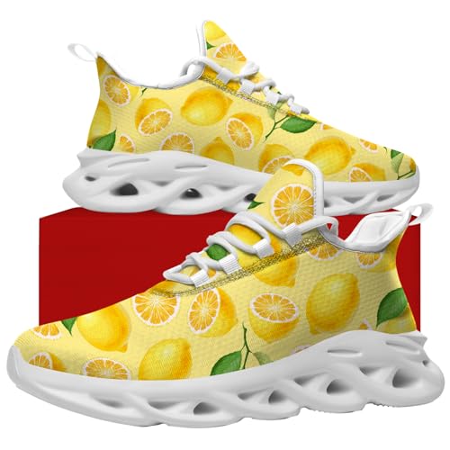 Lemon Shoes Fashion Sneakers Running Walking Tennis Shoes for Women Men4