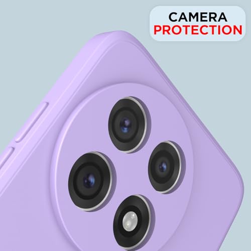 Image of Outlouders Back Cover for OnePlus 13R 5G | Camera Protection | Durable Soft Matte Silicone Bumper Case (Purple)