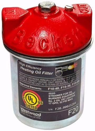 F20 Cast Iron Oil Filter Assembly with Pure-Oil Element 17 GPH Compatible with General 1A-25A