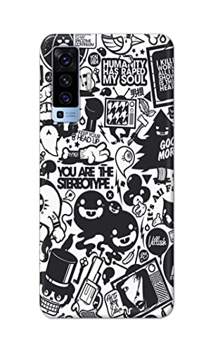 Image of Printed Hard Back Cover Case for Vivo X50 | Vivo X50 5G Back Cover (Mixed Cartoon) -1302