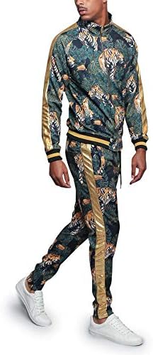 G-Style USA Men's Track Set Suits Zipper Top and Pants