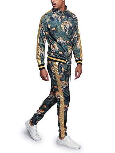 G-Style USA Men's Tiger Pattern Tracksuit Sets2