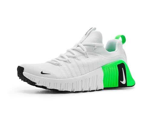 Nike Homme Free Metcon 6 Chaussure d'athlétisme, White/Black/Green Strike/Black, 45.5 EU