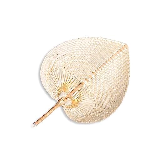 HERSIG - Pay pay de palma color natural | Abanico pai pai de palma 40x30cm