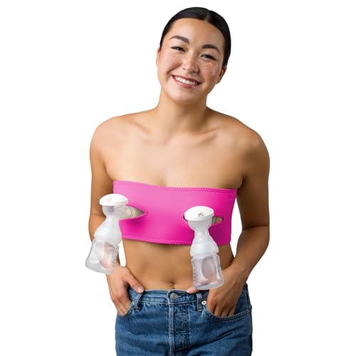 Image of Pump Strap Hands-Free Pumping Bra, Breast Pump Bra for Breastfeeding Pumps for Women, Hands Free Pumping Bustier