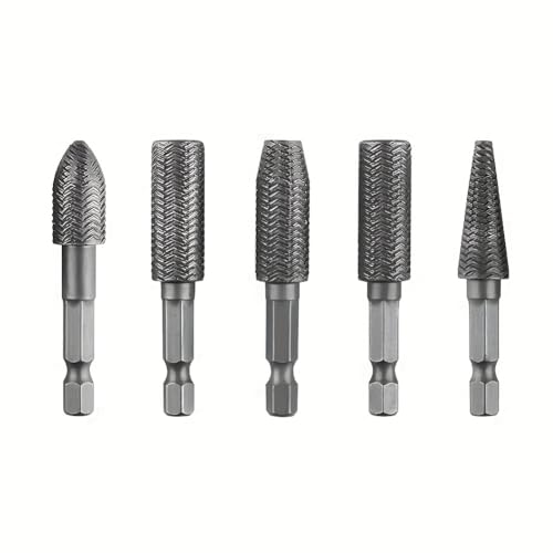 Muuookka Brocas para Rotatoria de Vástago Hexagonal, para Tallado de Madera, Escofina, Fresas, Rectificado, Ranurado, Lijado, Grabado, Fresado.