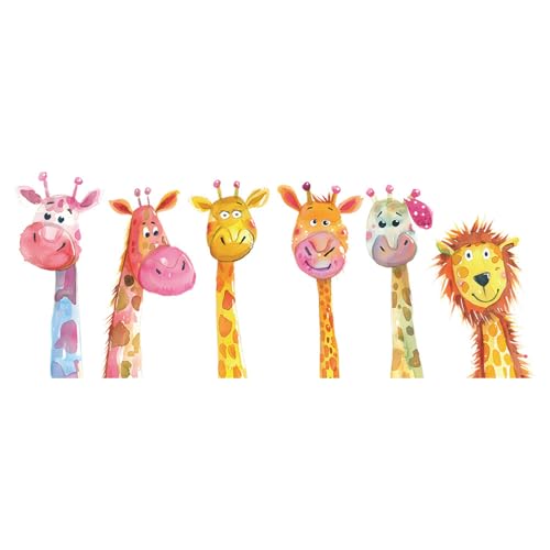 Vinilos Decorativos Achang Giraffe Acuarela para Niños