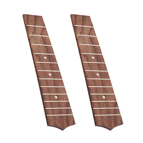 Lot de 2 touches pour ukulélé de 53,3 cm en palissandre 12 frettes Cover