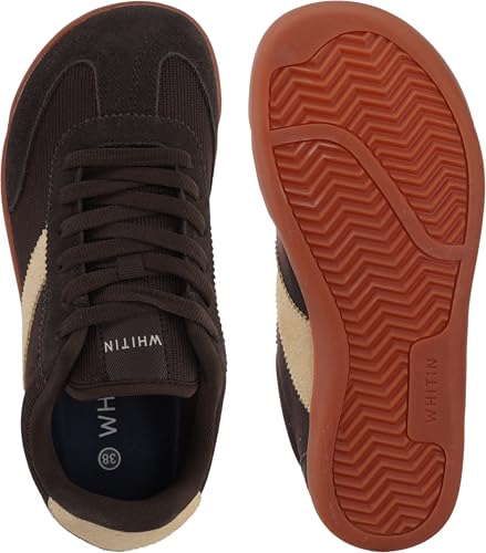 Image of WHITIN Women's Wide Toe Box Barefoot Shoes Retro Style W608 | Zero Drop Support, Natural Foot Alignment, Balanced Walking Feel, Daily Commute, Long Hours Standing