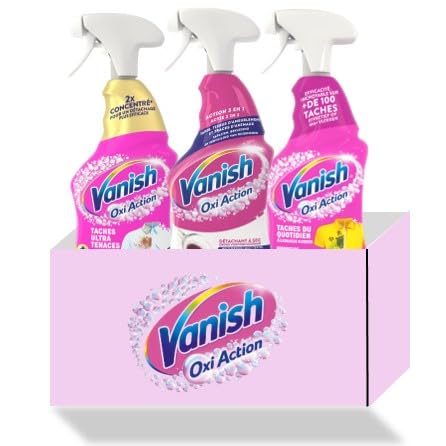 Vanish Pack Pistolets Détachants élimine tache incrustée ancienne spray avant lavage