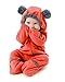 Cuddle Club Surpyjama en Polaire Bébé - du Nourrisson à 4 ans - Pyjama Fille et Garçon et Couverture Bébé ou Nid d’Ange en un ! - BearRed0-3m
