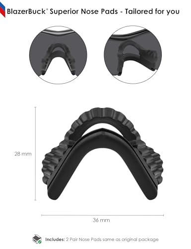 Image of BLAZERBUCK Soft Replacement Nose Pads Nose Pieces for Oakley M Frame Series Sunglasses - Black