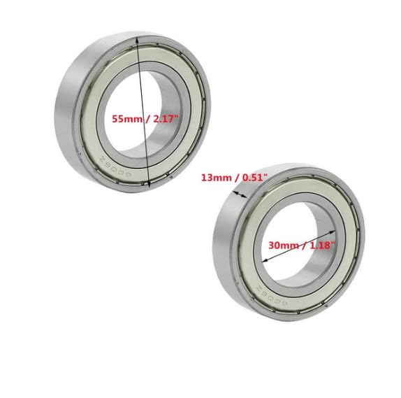 Detailed dimensions of the washer bearing