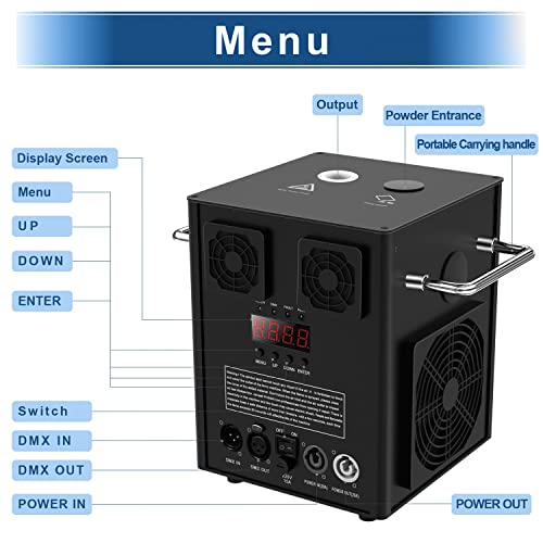 FODEXAZY Stages Effect Machine 600W Special Equipment with Road Case Hardware Flight Case Wireless Remote Control Stage Cold Machine for Wedding, Musical Show, Parties - 2PCS Black with Case