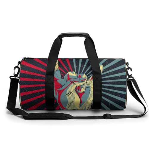 Sac de sport gym et voyage duffel noir 45x23x23cm polyvalent pour le week-end
