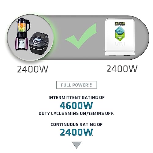 Umi LX-2400 2400W Step Up Voltage 110V To 220V Converter, Heavy Duty Power Converter 110V To 220V thumb #7